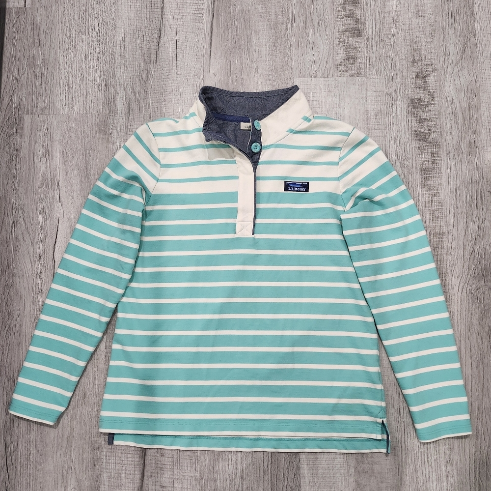 L.L Bean Soft Cotton Button Pullover Women's Medium
